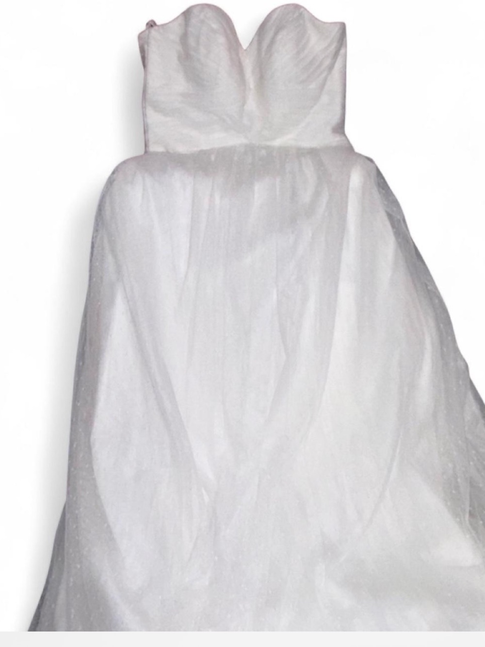 Galina Point d'Esprit Tulle Strapless Wedding Dress Gown size 6